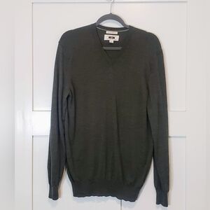Joseph Abboud Merino Wool 100% Extra Fine Sweater  Size Large Olive Green